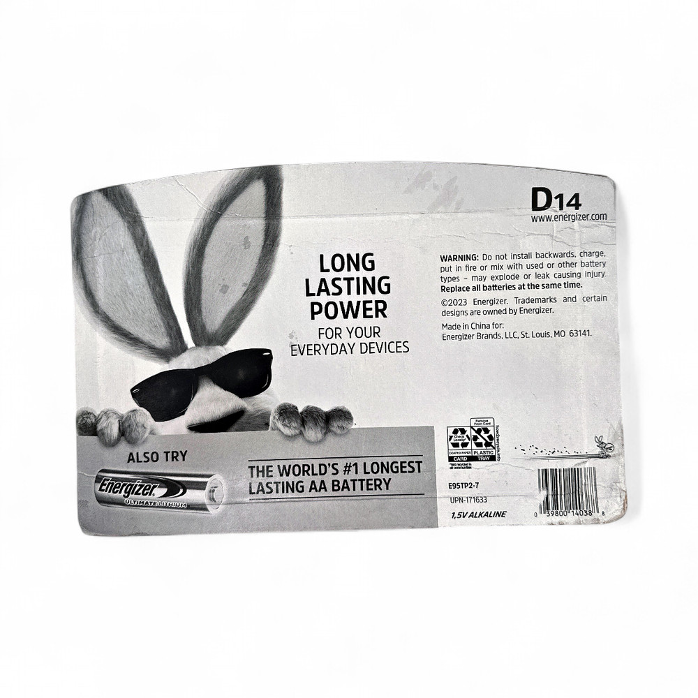Energizer Max D 1.5V Alkaline Batteries E95TP2-7 - 14 Count