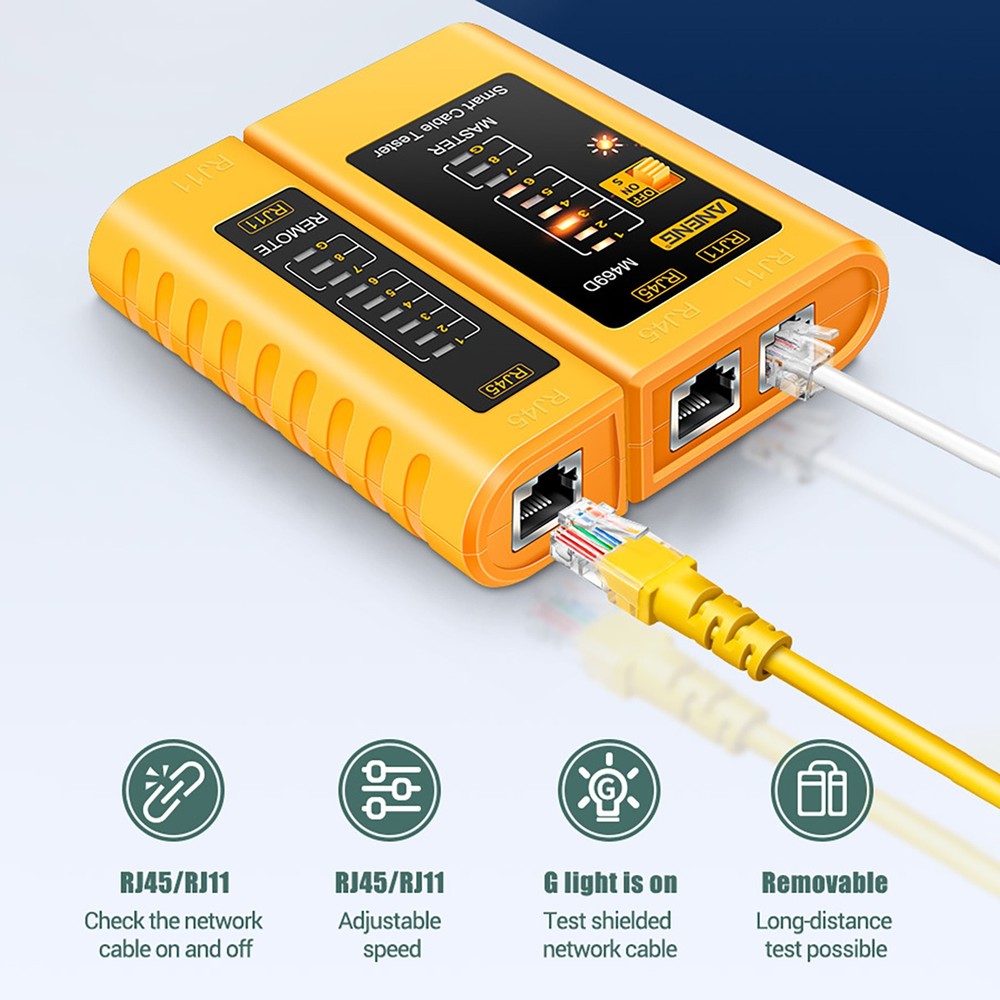 Networks Cable Tester Ethernet RJ45 RJ11 LAN Wire Telephone Cable Testing Tool d