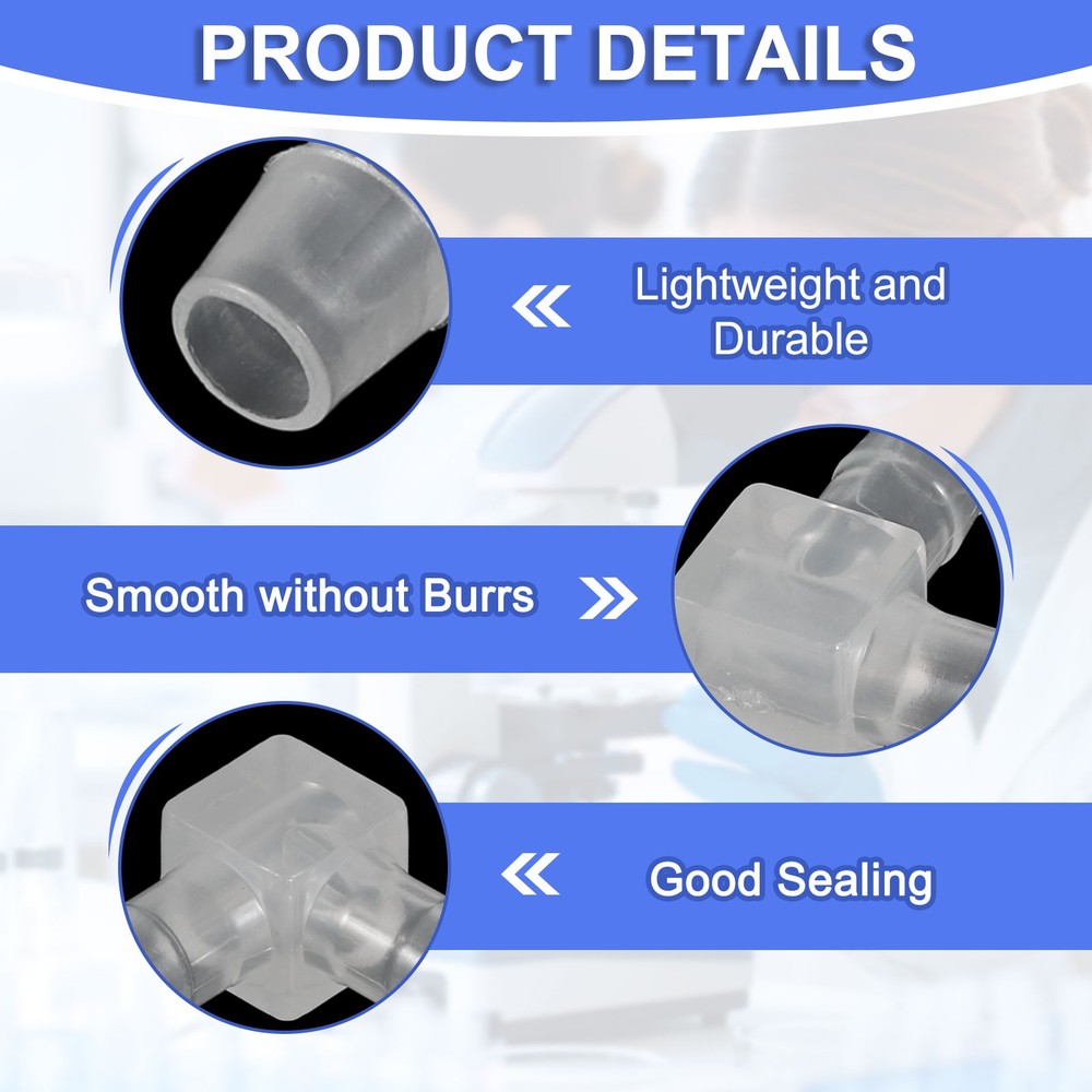 8Pcs 3/16" Hose Barb Fitting l Shaped 2 Way Plastic Equal Barbed Fitting