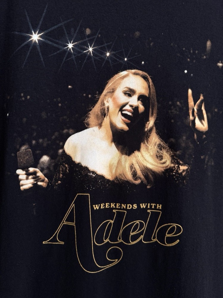 Adele Weekends With Adele Las Vegas Long Sleeve Shirt Black Medium Official