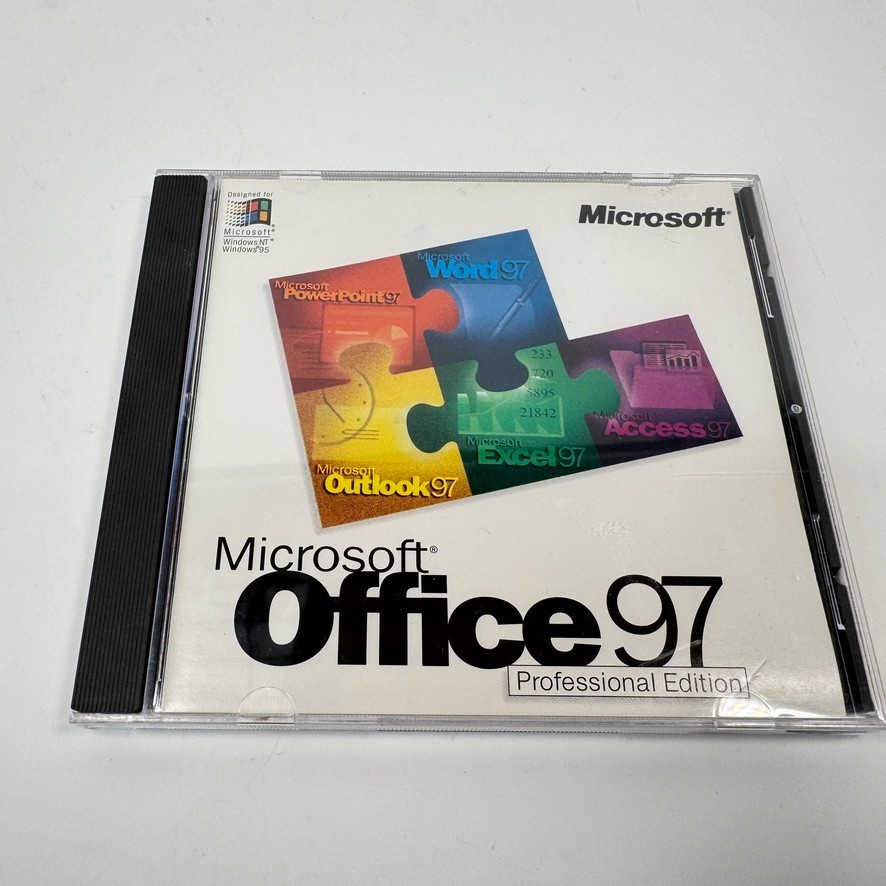 MICROSOFT OFFICE 97 Professional Edition (CD, 1997) w/ CD Key Code