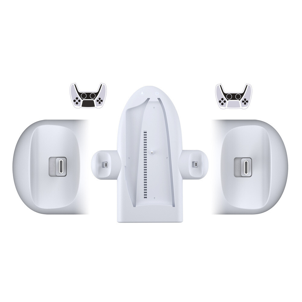 For PS5 Slim Multi-functional Cooling Base for Sony P5 Slim Grip Charge Base