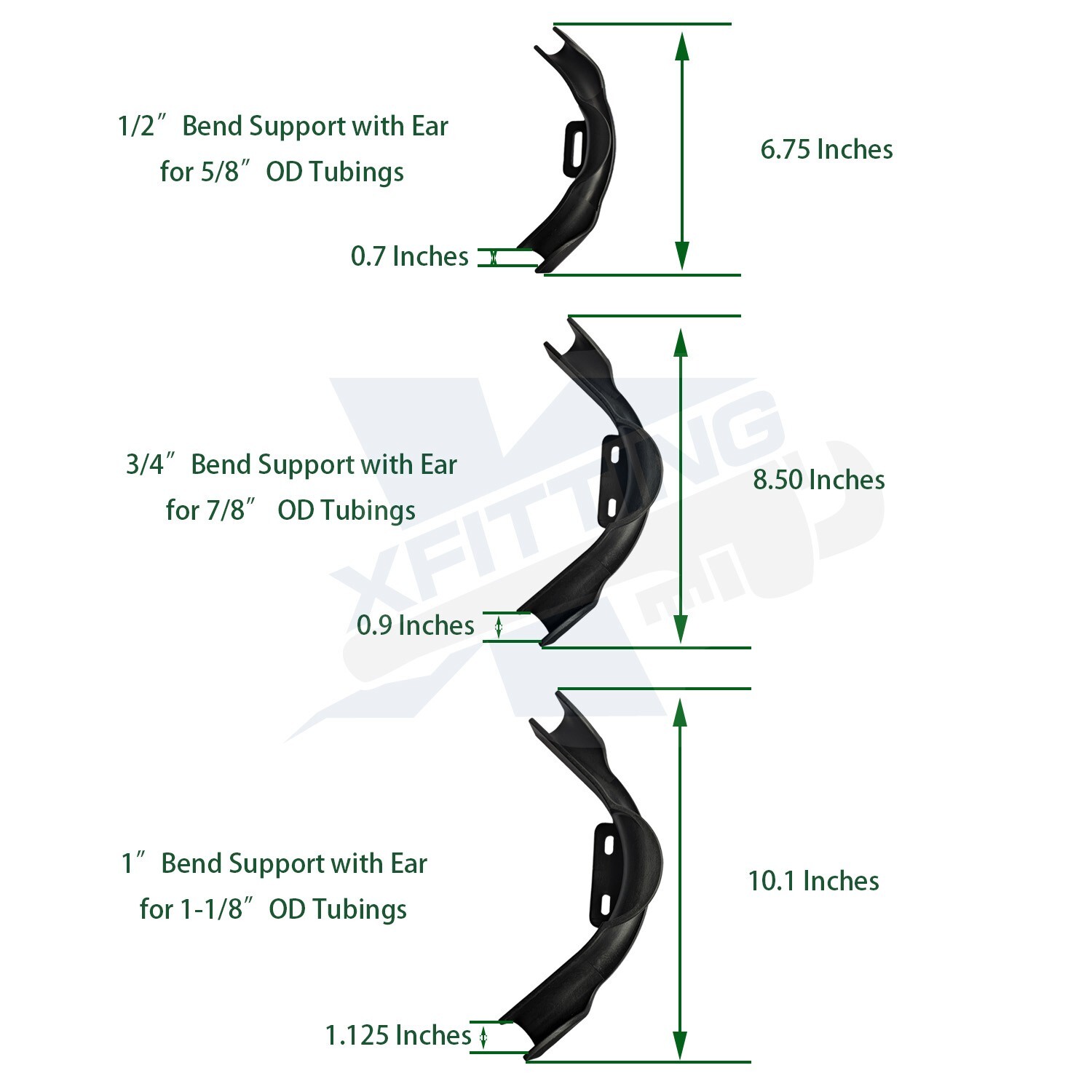 1) 3/8" - 1/2" PEX TUBING BEND SUPPORTS W NAIL TAB HEAVY DUTY REINFORCED PLASTIC