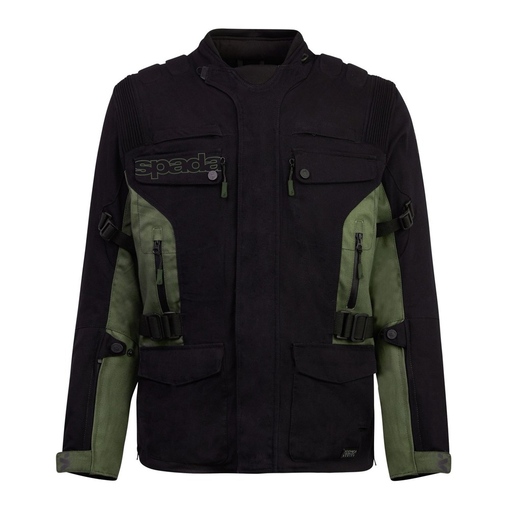 Spada Ascent V3 CE AA Textile Motorcycle Jacket Mens Black Green