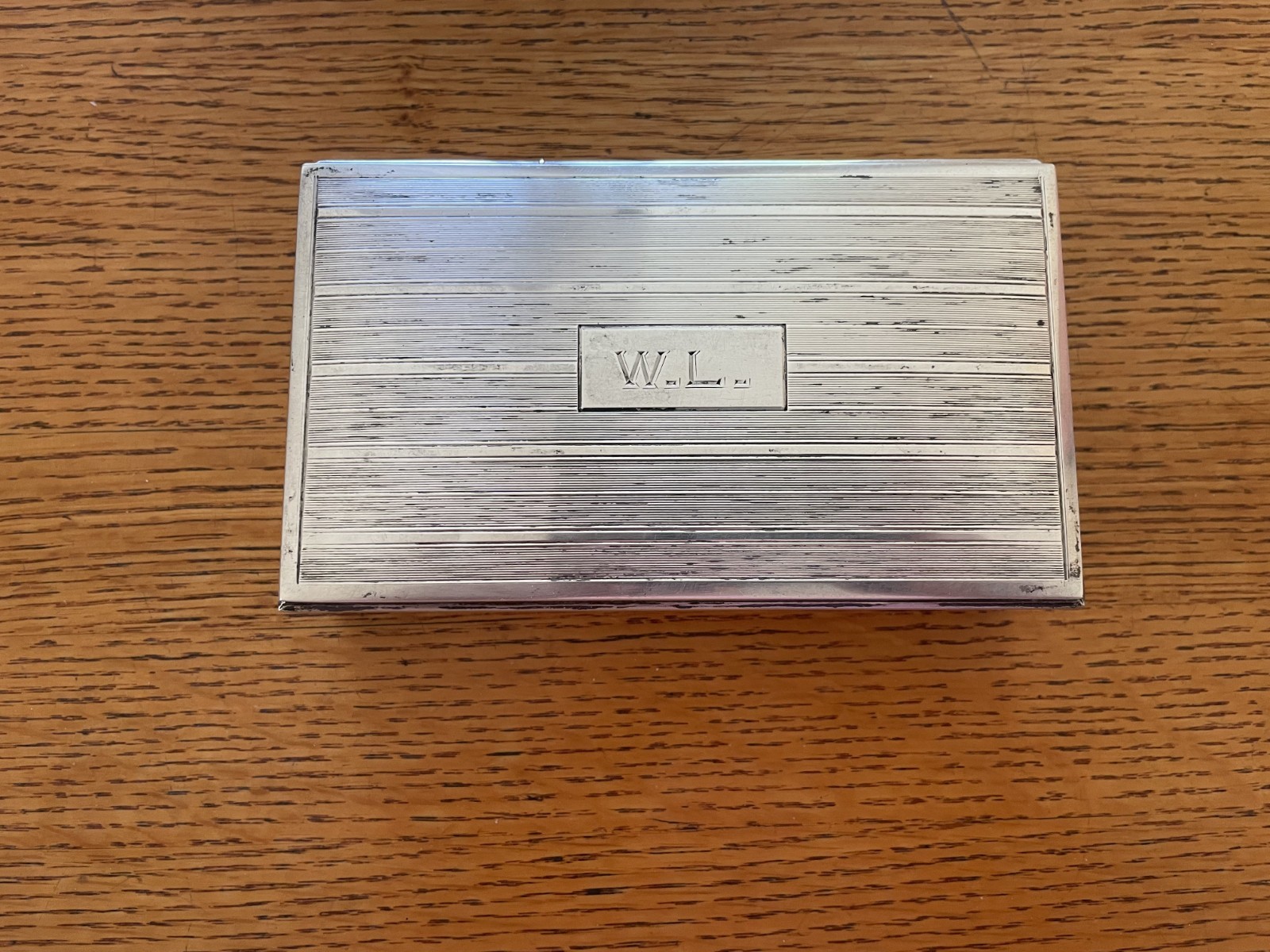 Ahrendt & Kautzman Sterling Silver Box c1920 Gilt Interior Wood Lined