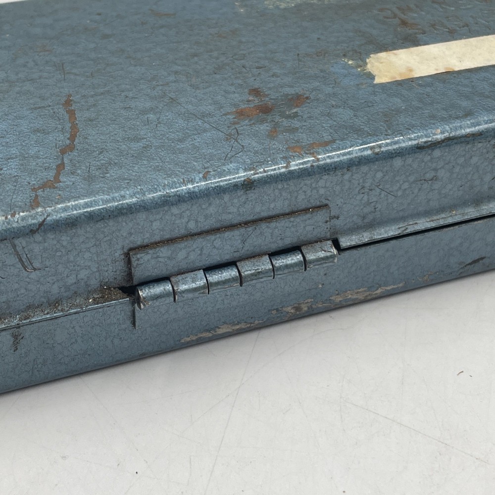 Vintage Stevens Walden Empty Socket Tool Box - Blue - 10.5”