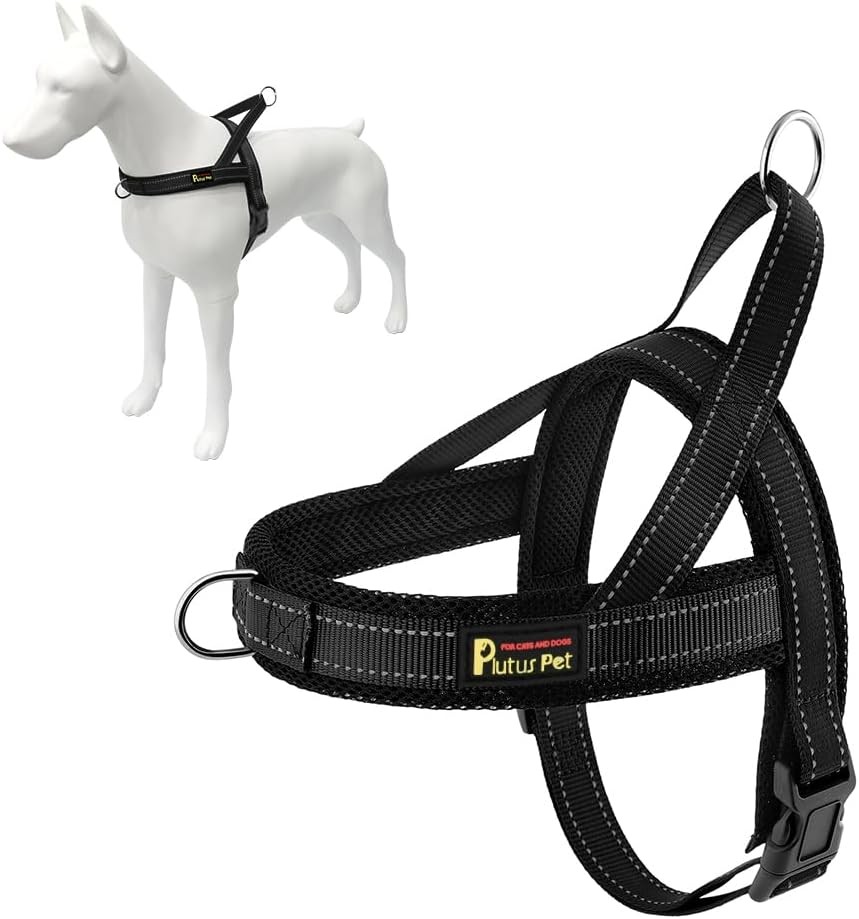 No Pull Dog Harness W/ Breathable Mesh Padded Adjustable Reflective Escape Proof