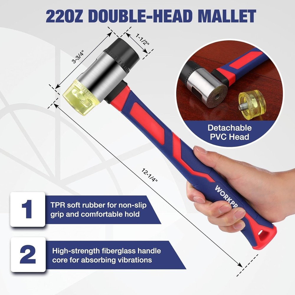 43-Pack Flooring Installation Kit: Rubber Mallet, Pull Bar & Knee Pads