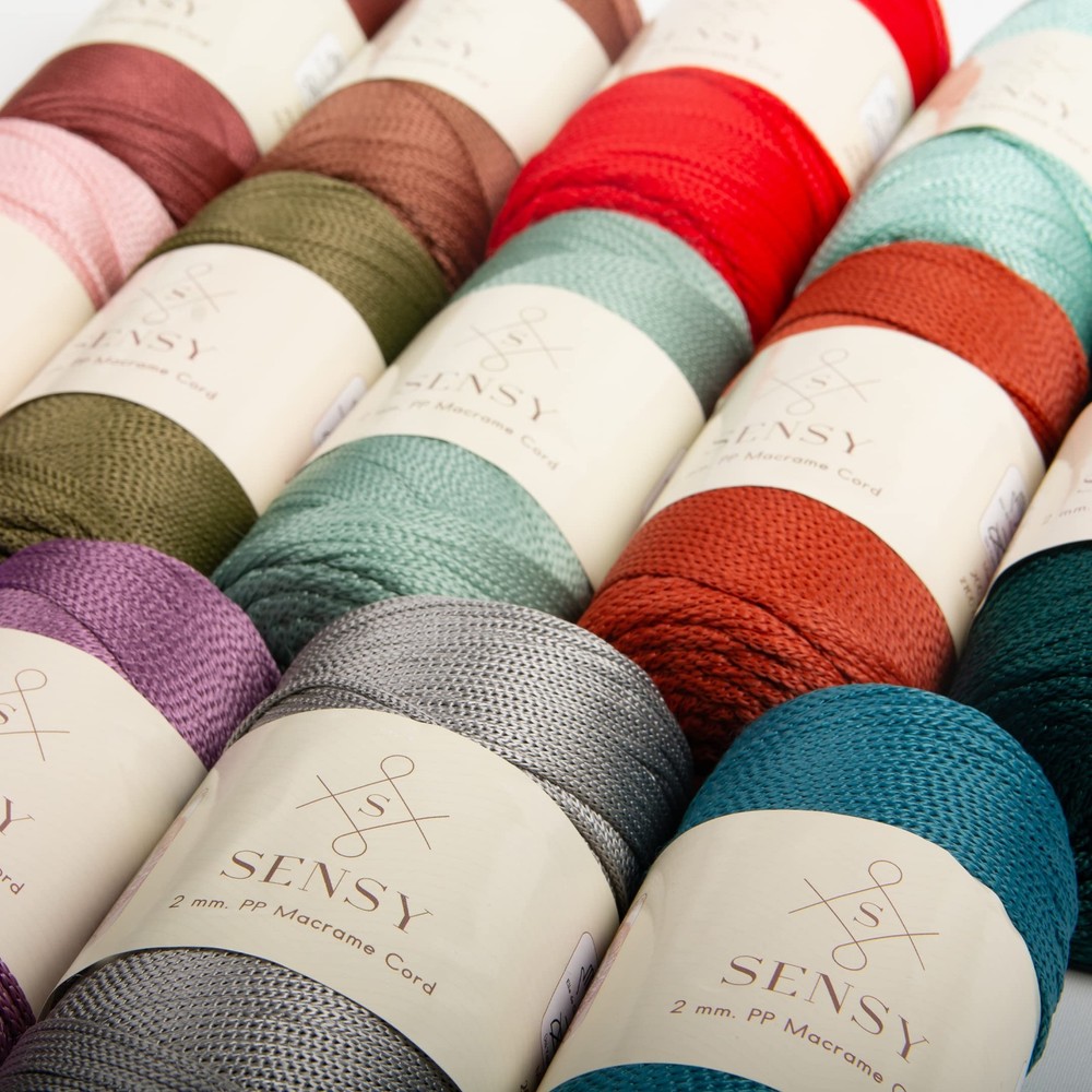 Sensy Premium 2mm 251 Yards Polyester Rope 100% Polypropylene Cord Macrame Co...
