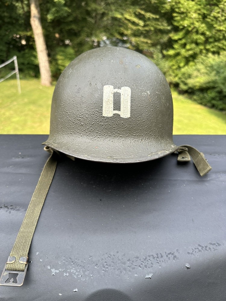 NAMED CAPTAIN M1-C PARATROOPER HELMET SHELL - Nice Example