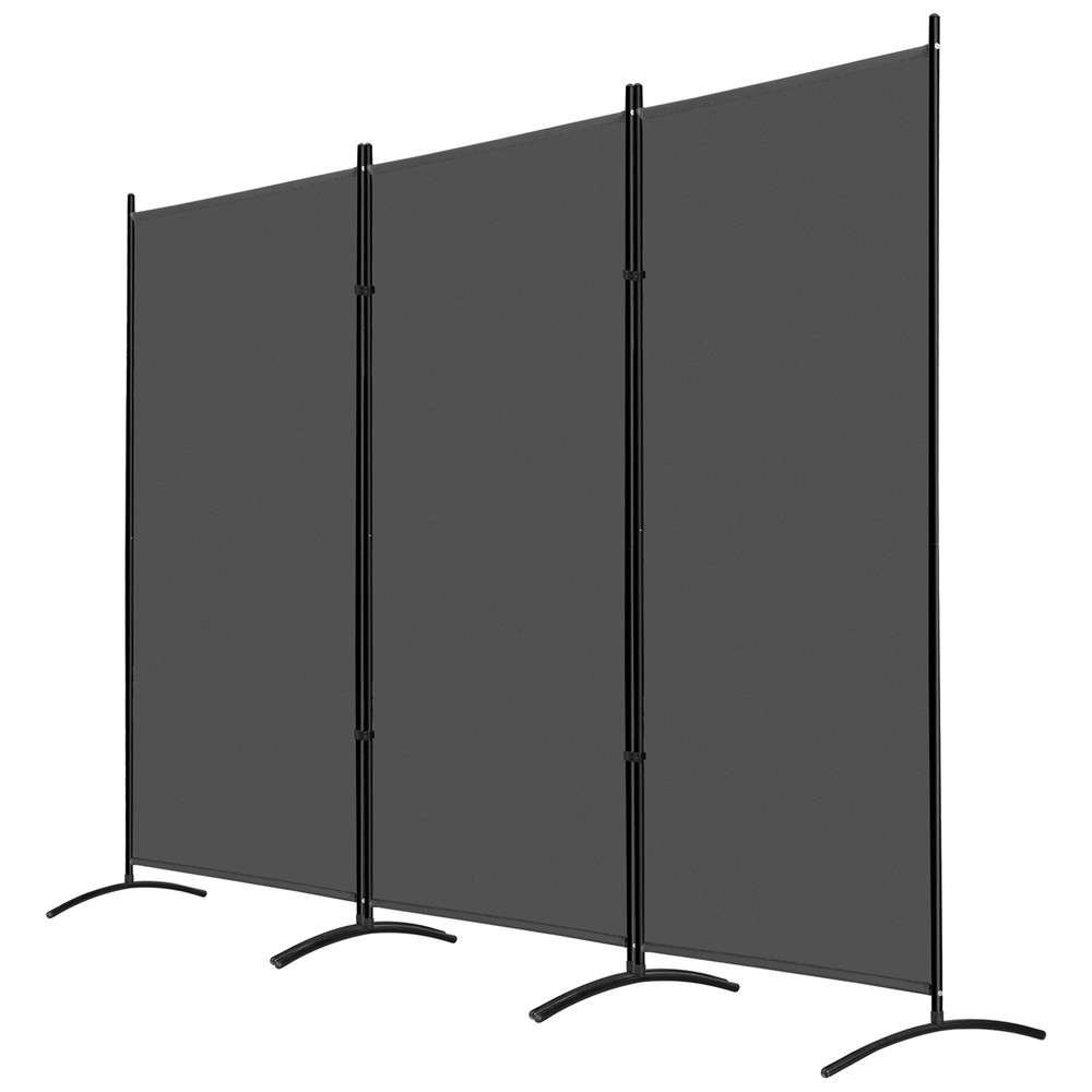 Room Divider Folding Privacy Screen Portable 3 Panel Partition Room Divider Gray