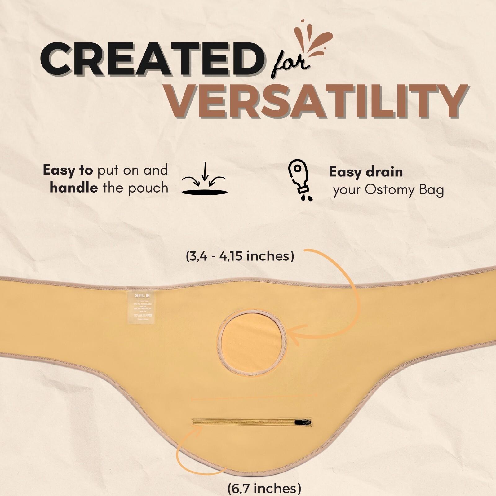 Ostomy Belt for Men & Women | Beige | Ostomy Bag Covers | Ostomy Pouch Cover