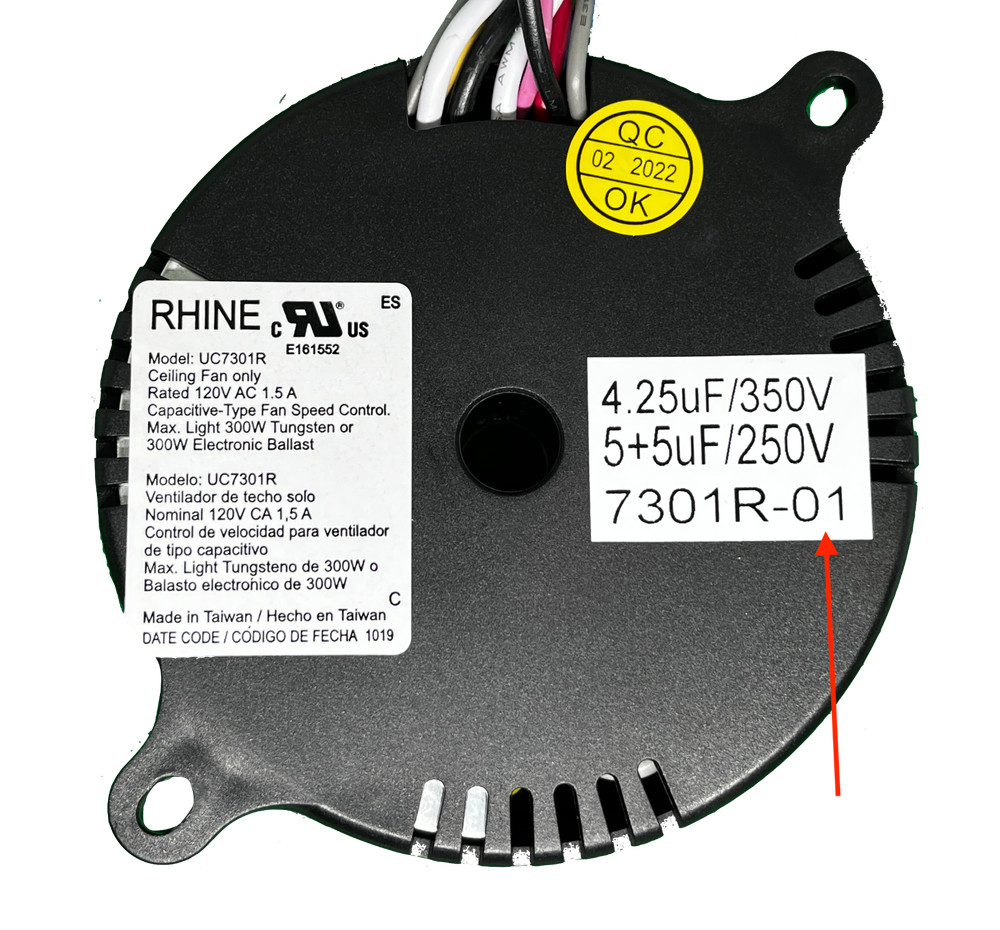 7301R-01 Ceiling Fan Receiver UC7301R