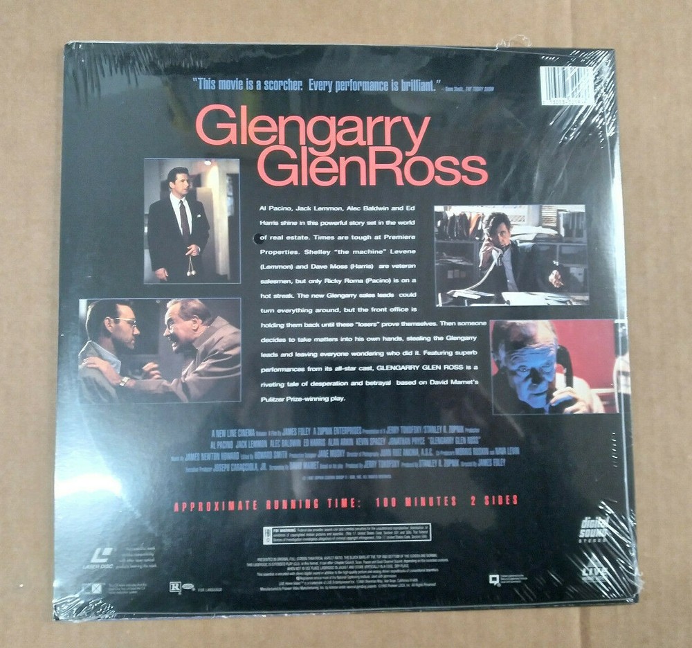 (Laserdisc) Glengary Glenross / Al Pacino / SEALED