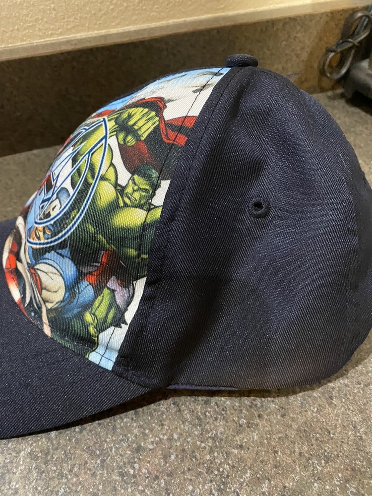Marvel Comics Kids Hat Logo Avengers Baseball Cap Hat Adjustable OSFM Preowned