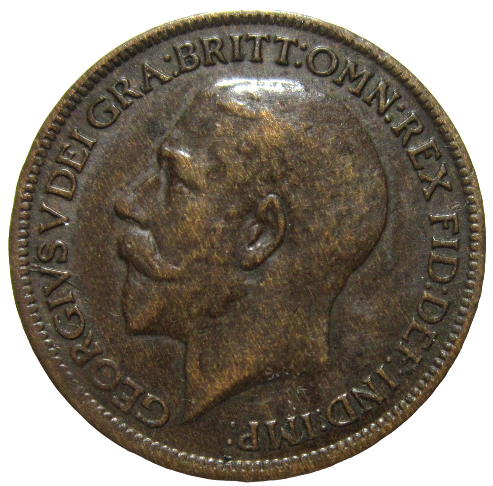 GREAT BRITAIN. 1 FARTHING, 1918. KING GEORGE V.