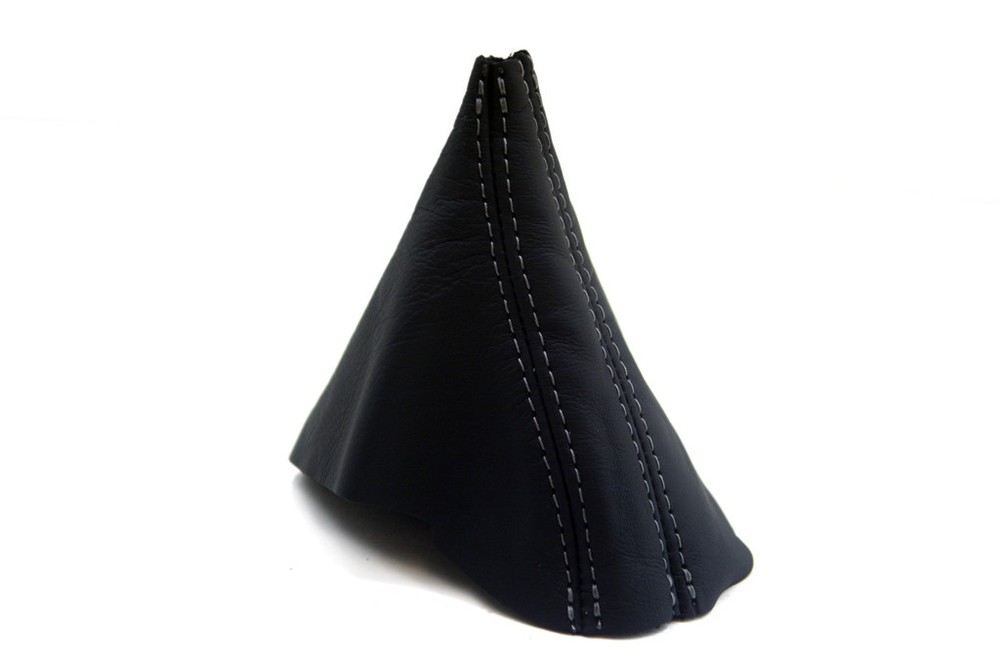 Automatic Shift Boot Replacement Cover PVC Leather for Audi A6 05-11 Gray Stitch