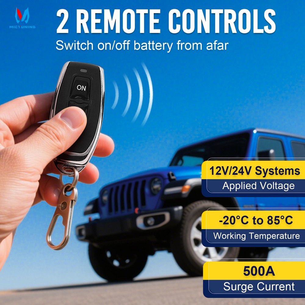 Remote Control Battery Disconnect Switch 140A Power Kill Isolator Cut Off Switch
