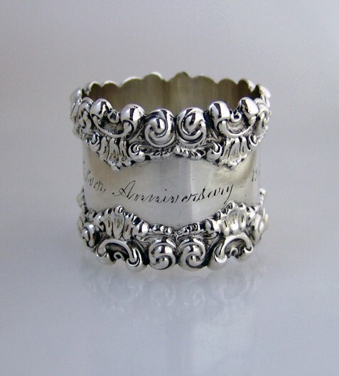Silver Anniversary Napkin Ring Sterling Silver 1909