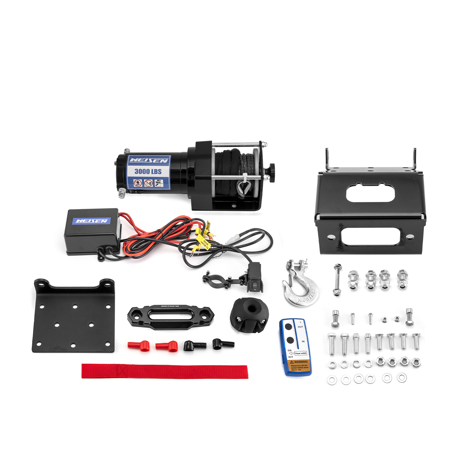 3000lb Electric Winch Kit with Winch Mount For 2014-2024 Honda TRX420 Rancher
