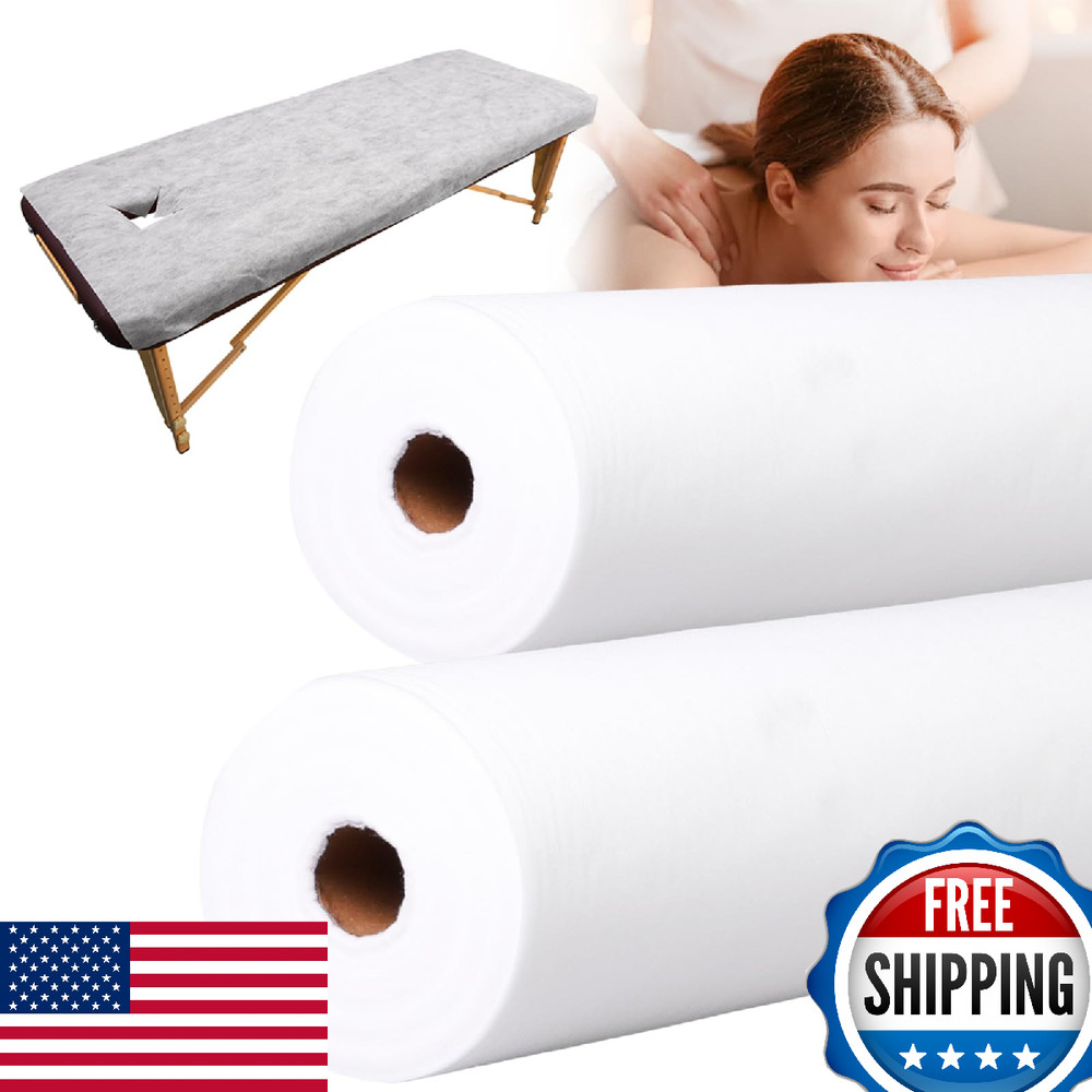 Disposable Massage Table Sheets -71" x 31.5" x 50 Sheets/Roll, 30 g/㎡-2 Roll Non
