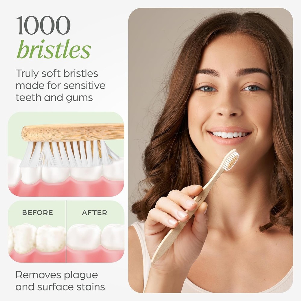 Recyclable Soft Bristles Toothbrushes 30 Pack