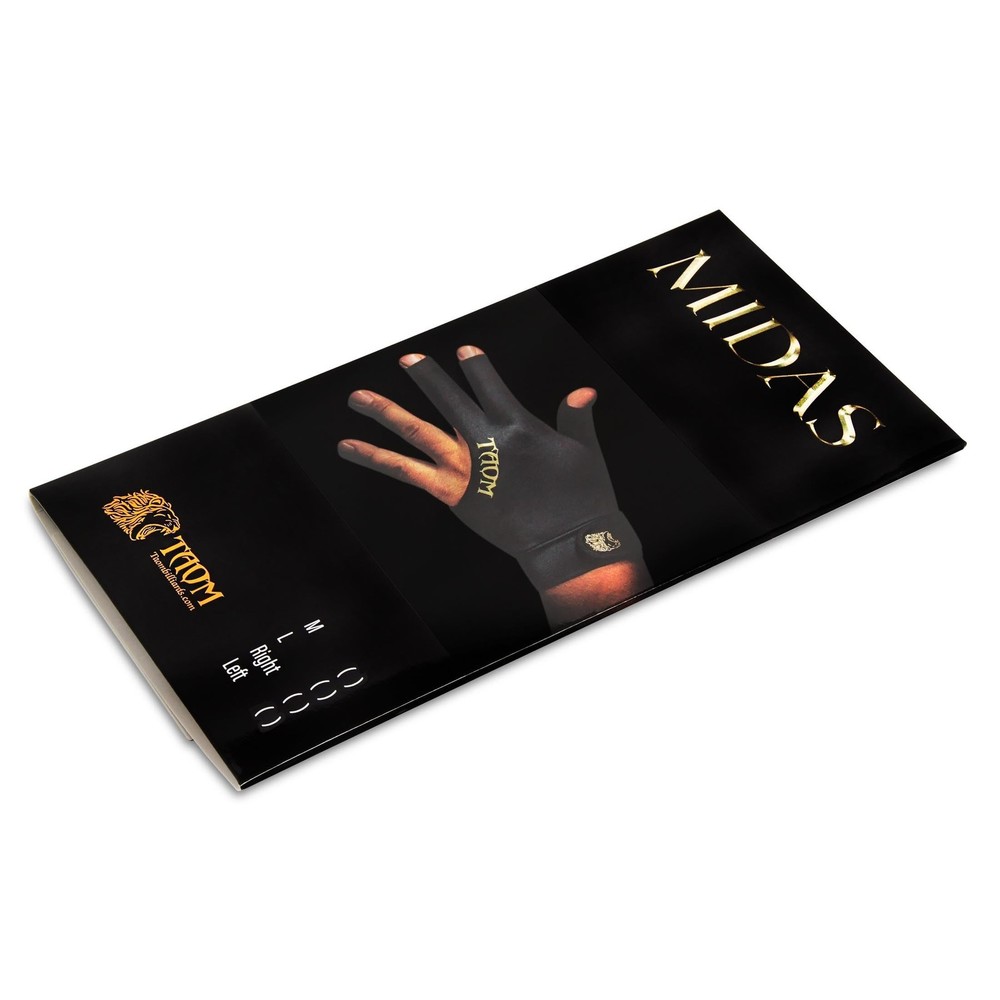 Midas Billiard Pool CUE Glove - for Left or Right Hand (Medium, Left)