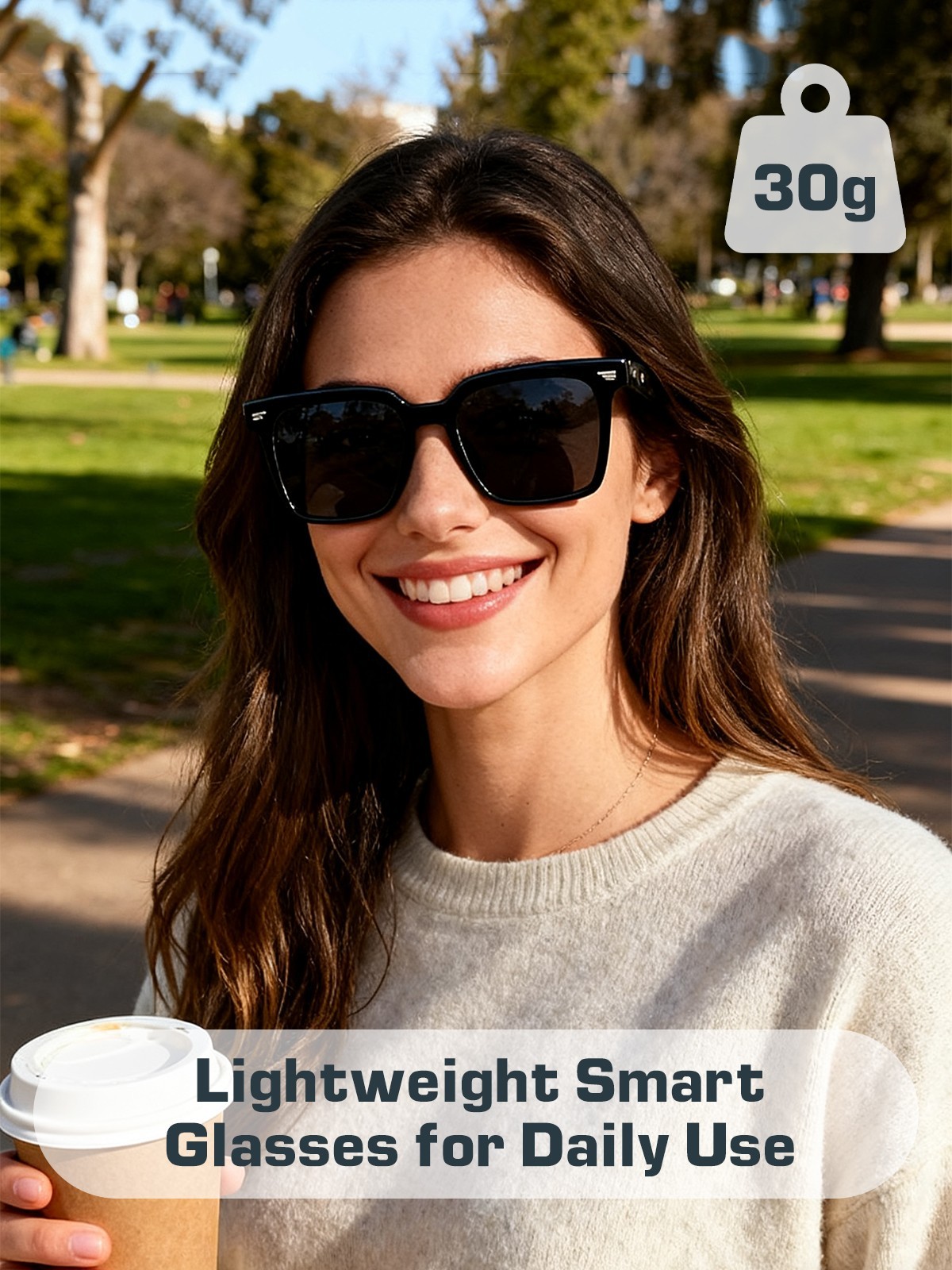 NEW Smart Glasses AI Bluetooth Call Music Translation for Men&Women Work Travel