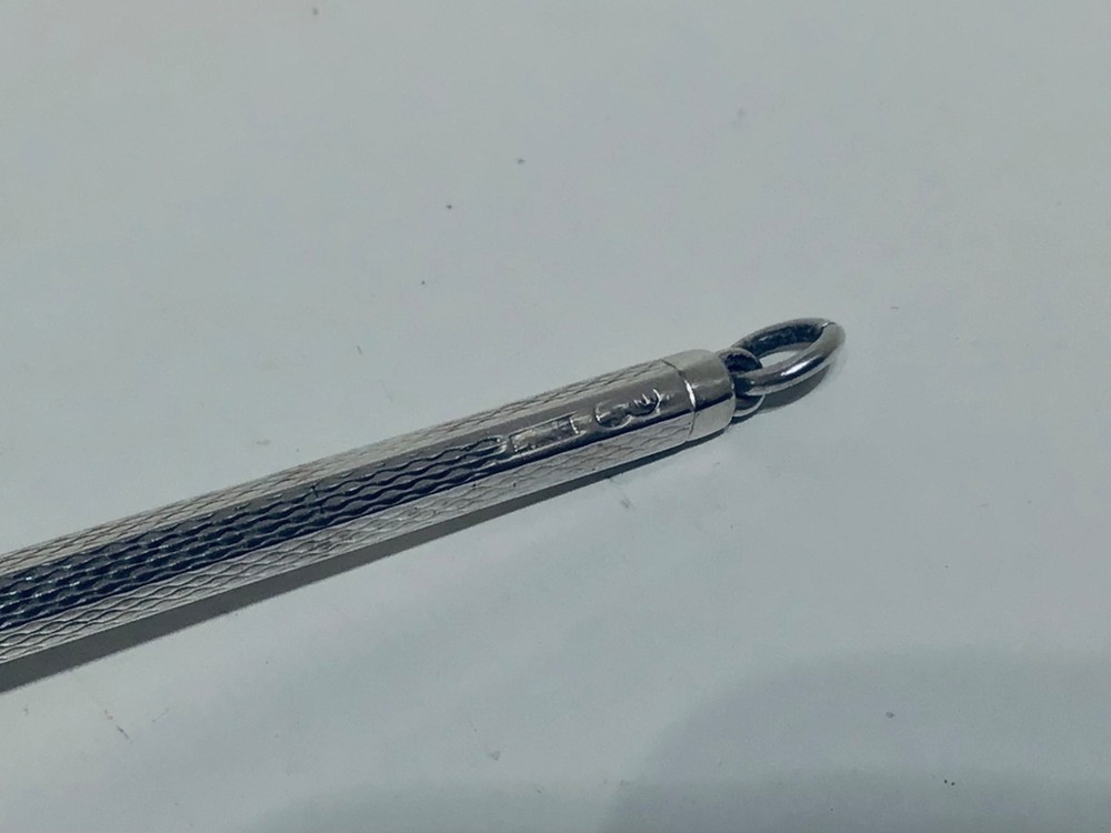 Nice Solid Sterling Silver Champagne Swizzle Stick, Birmingham, Deakin & Francis