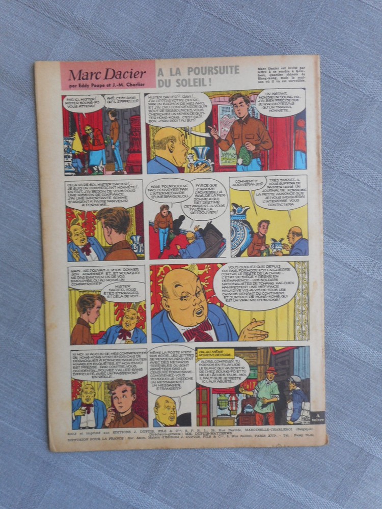 Spirou Weekly No. 1097 1959 Good Condition