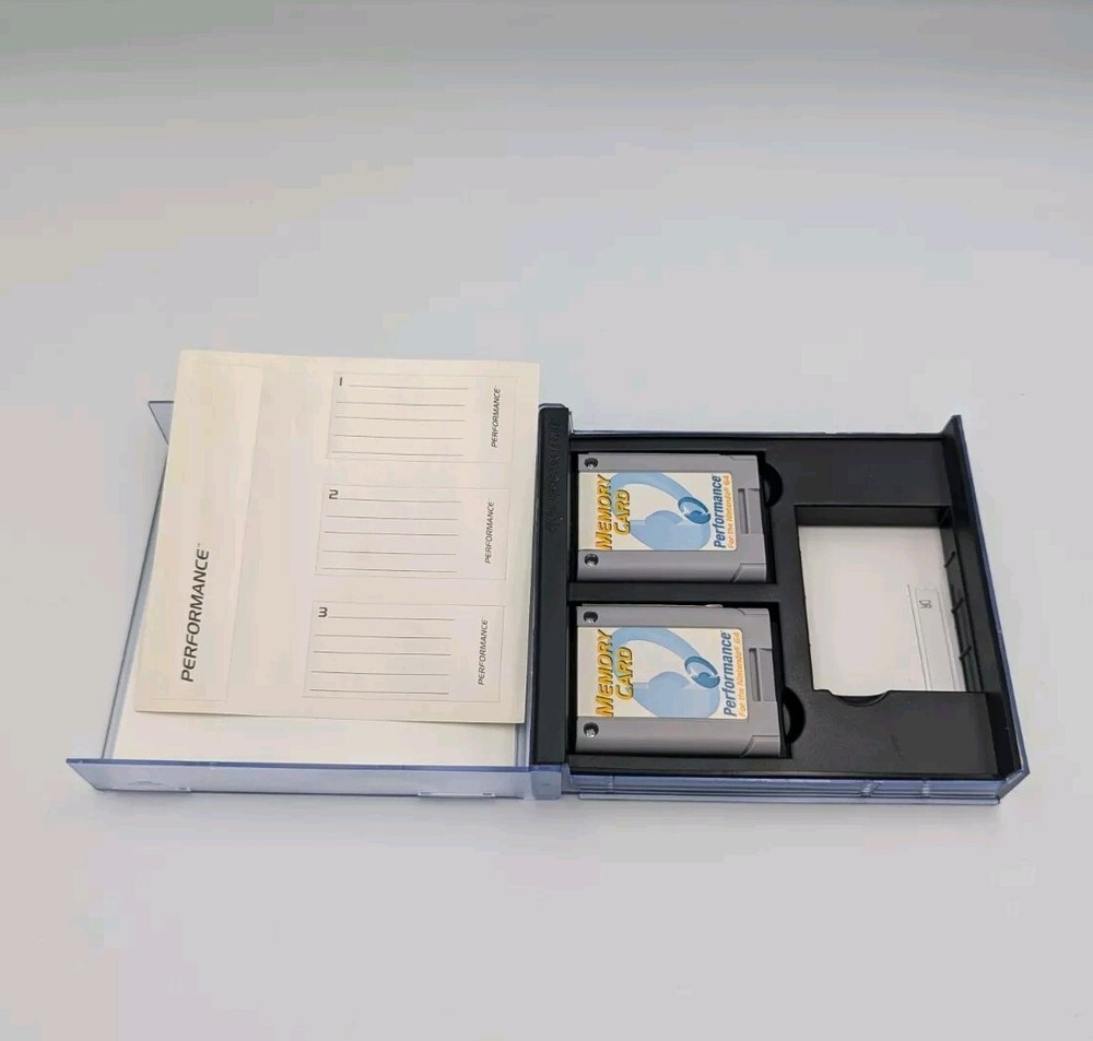 Performance Memory Card Plus for Nintendo 64 N64 w/ Storage Case Box & Stickers