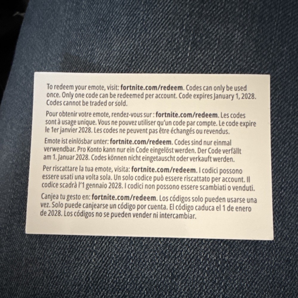 Fortnite It's Complicated Unscratched Emote Code - Xbox PlayStation Switch