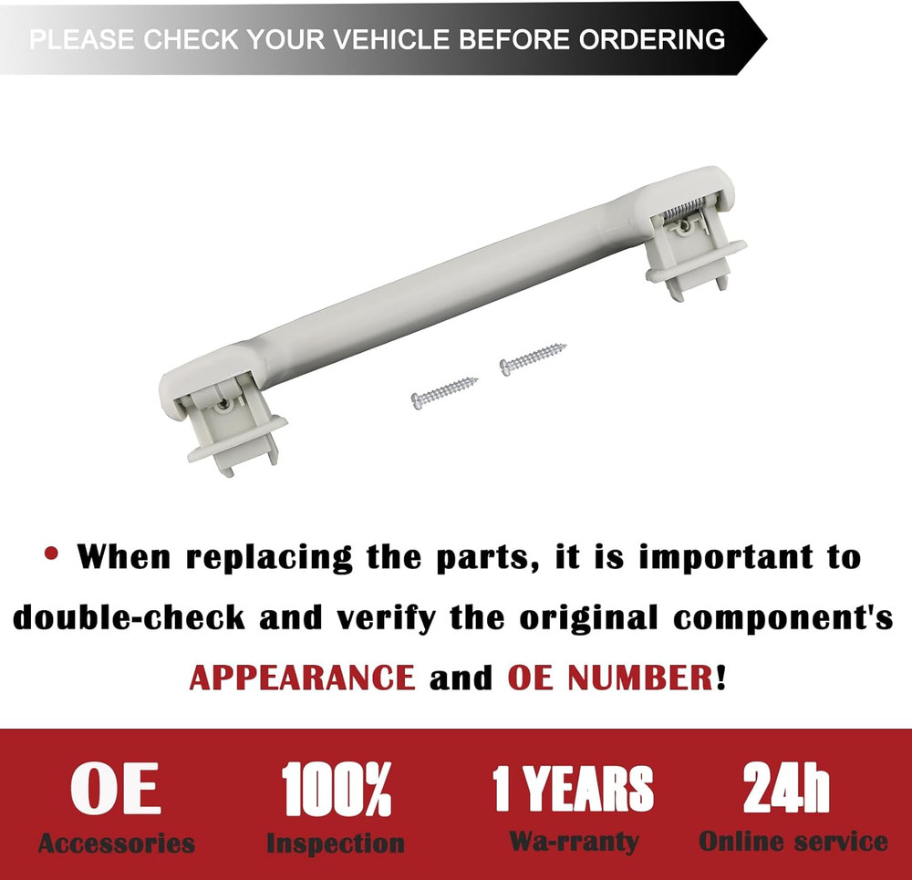 Interior Roof Pull Grab Handle for 2013-2019 Ford Escape, Light Gray, 1PC