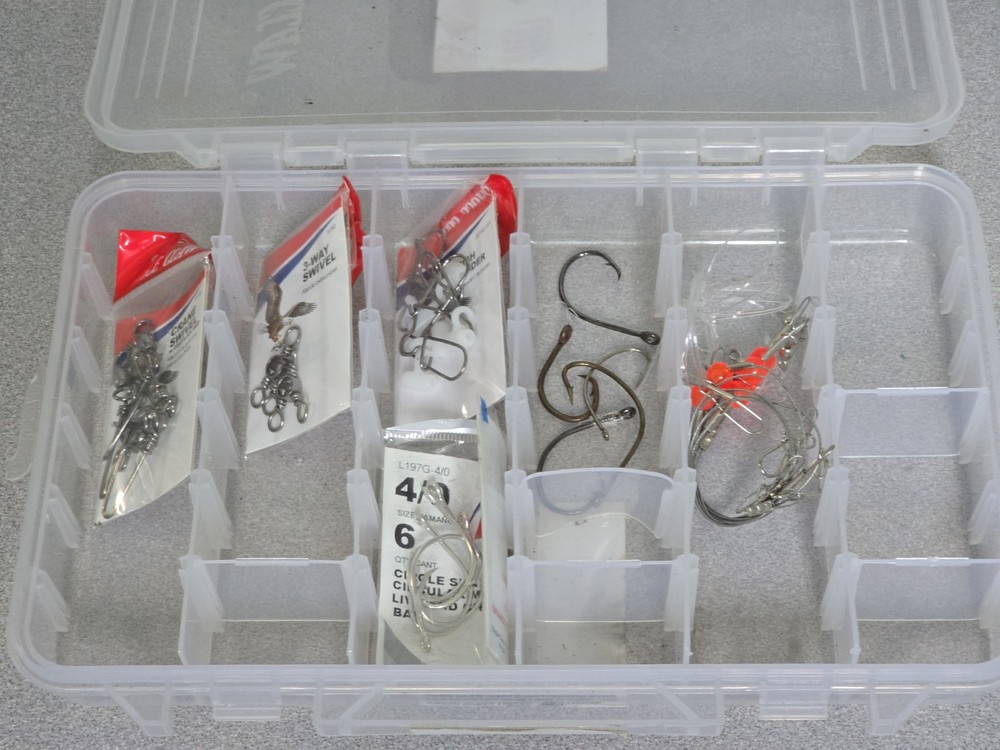 Tackle Box With Hooks Swivels And More