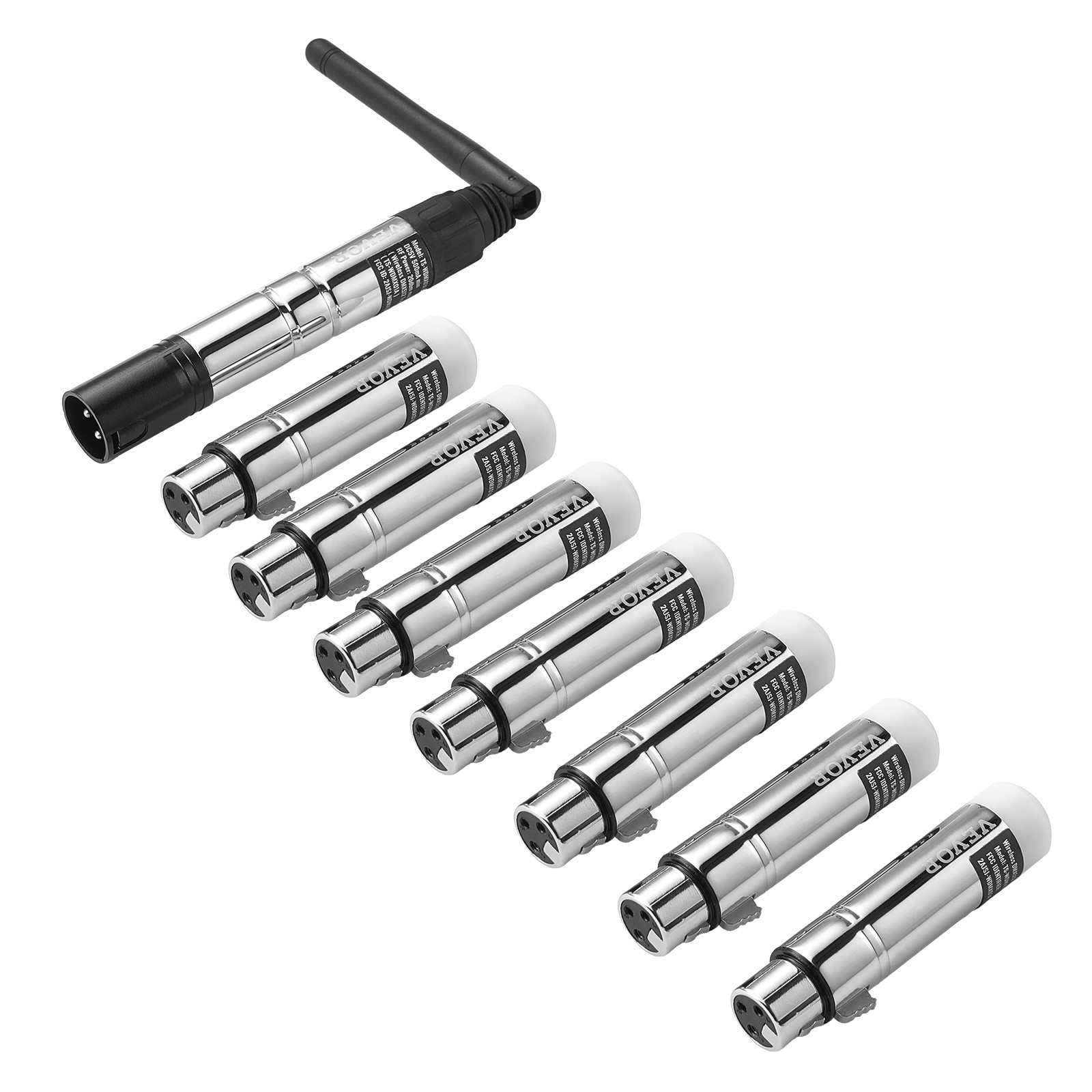 VEVOR DMX Wireless Receiver Transmitter Controller for LED Stage Light 8 PCs
