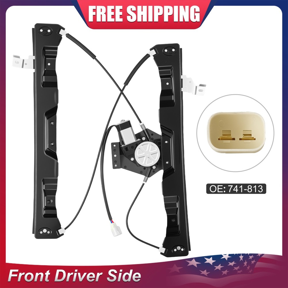 Power Window Regulator with Motor Front Driver Side For 2002-2010 Ford Explorer