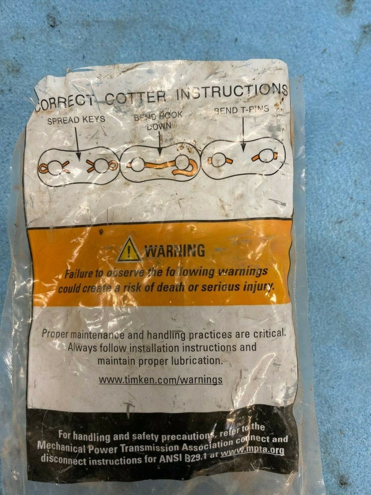 TIMKEN DRIVES 49467 100H-2 COTTERED CONNNECTING LINK WITH SHEP HOOK
