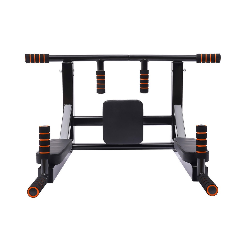 Pull Up Bar Raise Dip Station Vertical Knee Exercise Equipment Home Wall-Mount
