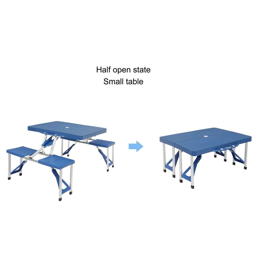 】Siamese Folding Tables and Chairs-Plastic PS Thickening