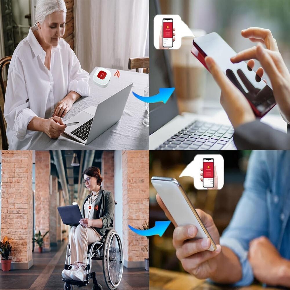 For Elderly Home Tuya Smart WiFi SOS Button Wireless Emergency Call Button APP