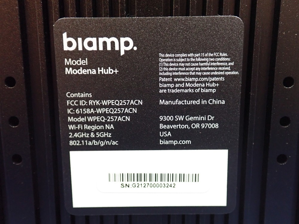Biamp 911.1737.900 Modena Hub+ Wireless Presentation Device (S3)