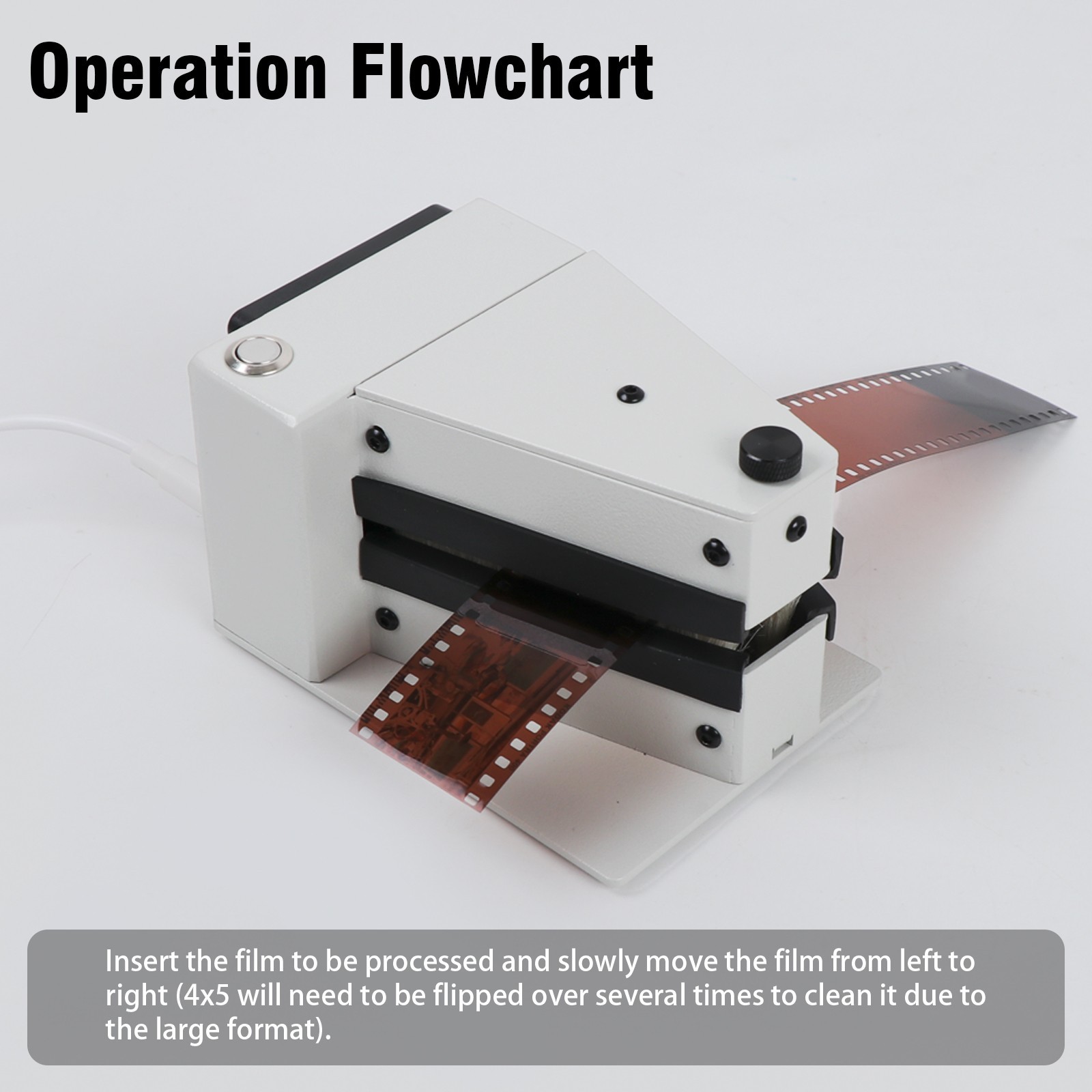 Adjustable Photo Film Anti-Static Electric Dust Remover Cleaner For 135 120 4x5