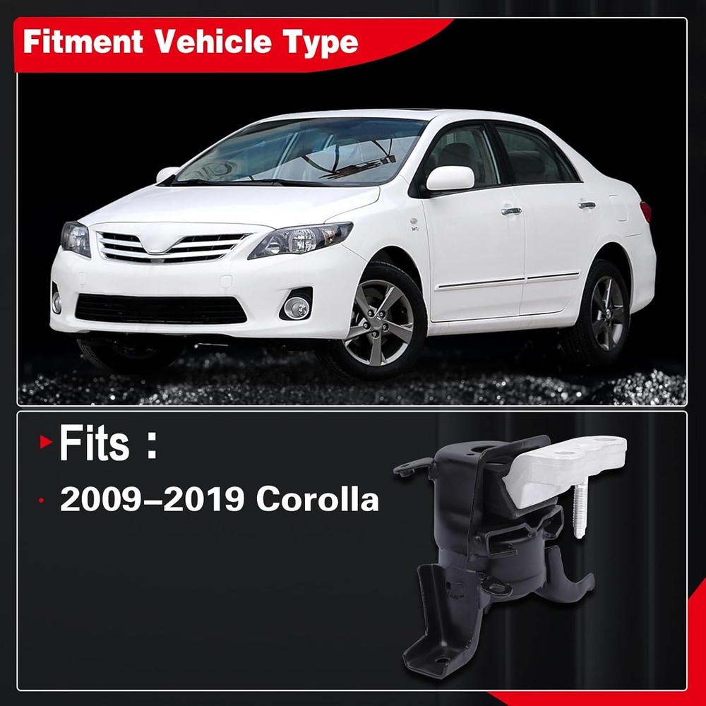 Engine Motor Mount Kit Compatible with 2009-2019 Corolla 1.8L Auto