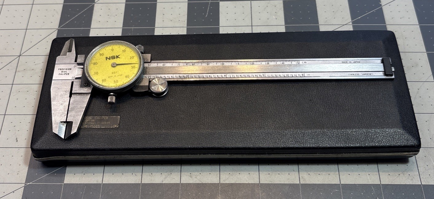 NSK Precision 6" Dial Caliper .001” w/ Case Machinist Tools Japan