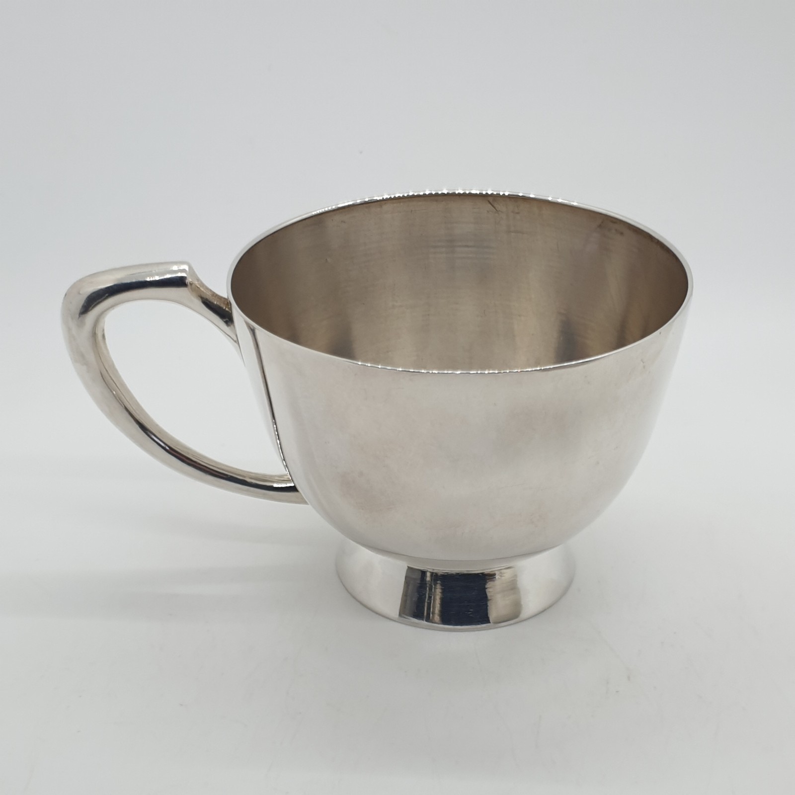 900 Solid Silver Coffee Cup & Saucer