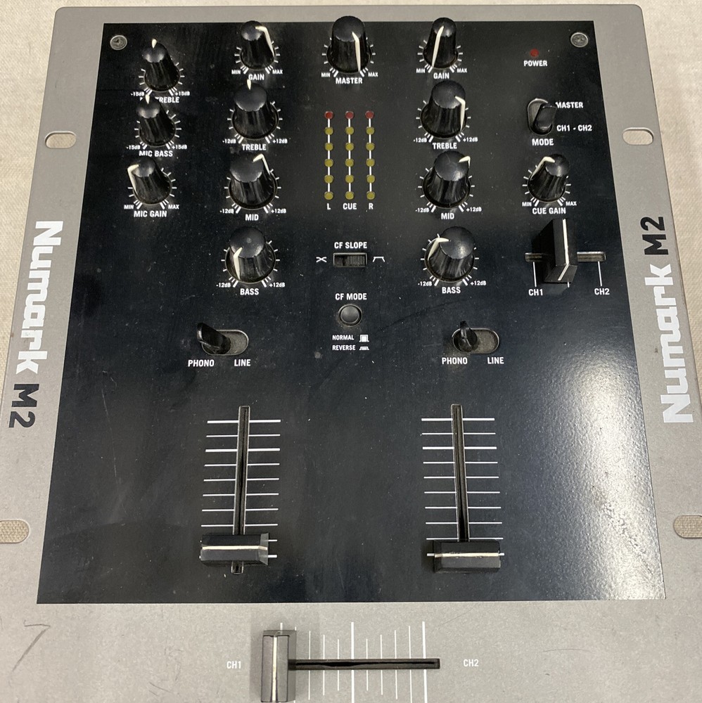 Numark M2 - 2-Channel DJ Scratch Mixer, Untested, No Power Supply