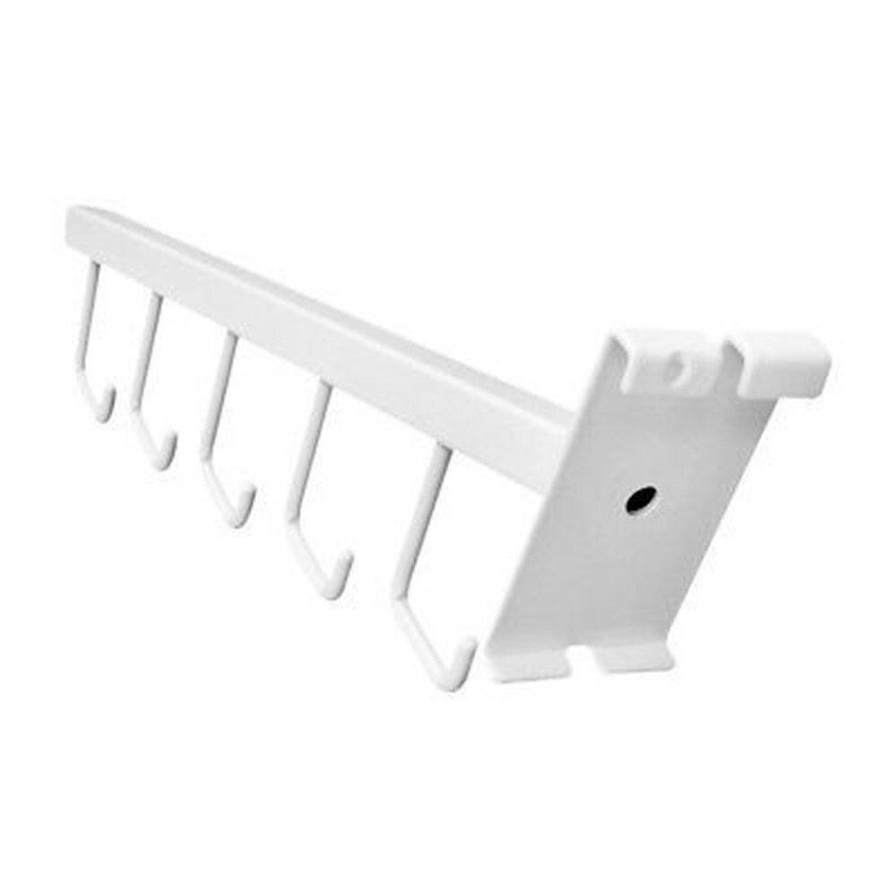 10Pc WHITE Waterfall 5 J Hook Gridwall Hooks 17-1/2 Long Faceout Retail Display