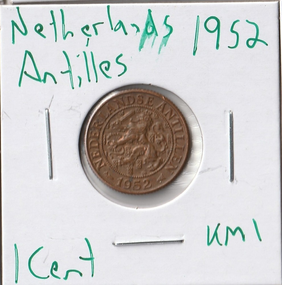 Coin Netherlands Antilles 1 Cent 1952 KM1