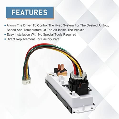 HVAC A/C Heater Control Panel with Blower Motor Switch for 1999-2004 Jeep