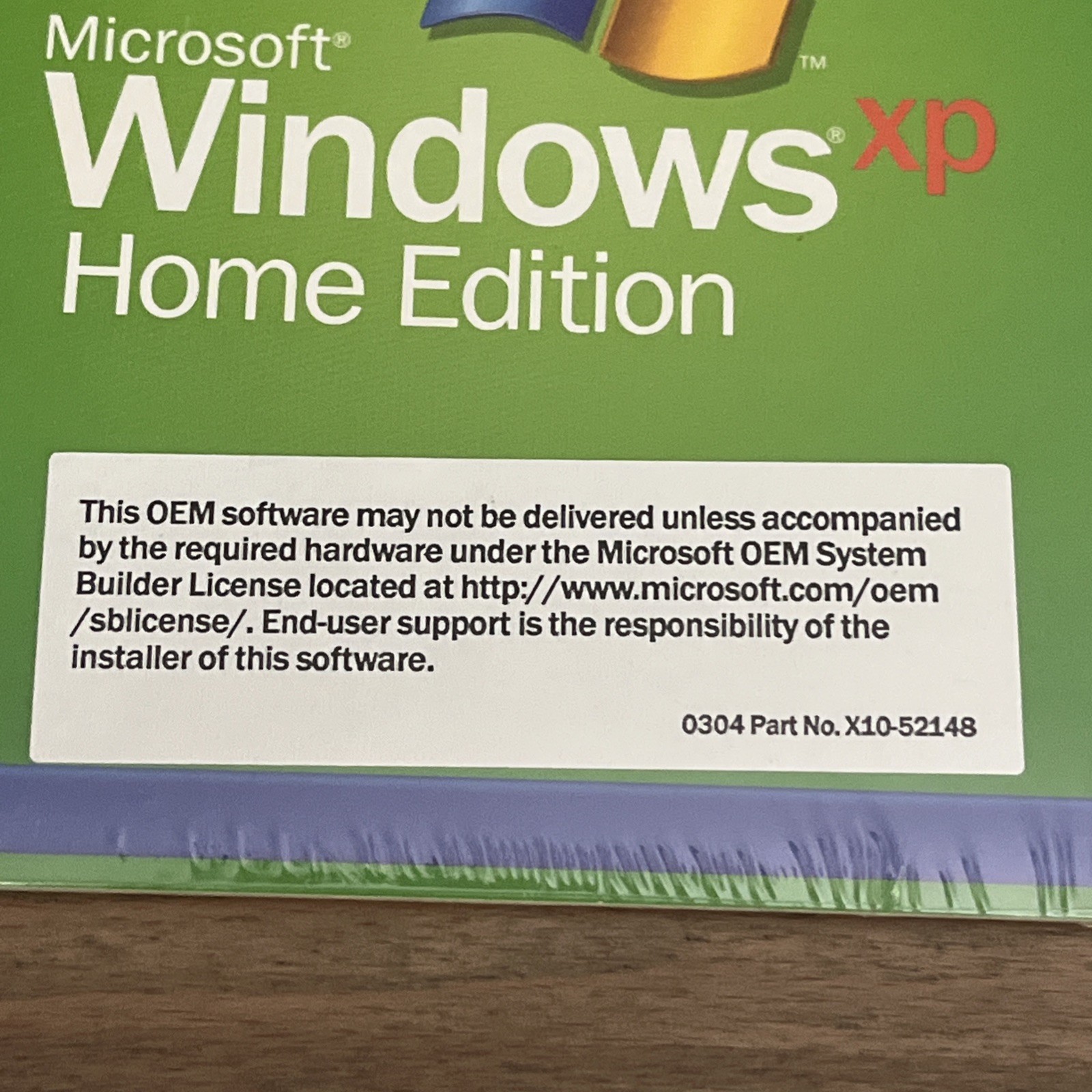 Windows XP Home Edition Version 2002 "For Distribution With New PC"